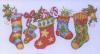 Схема вышивания крестом - Рождественские носки